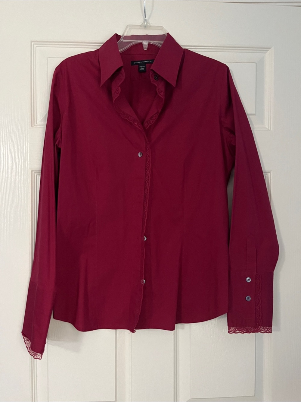 Banana Republic Burgundy Lace Blouse